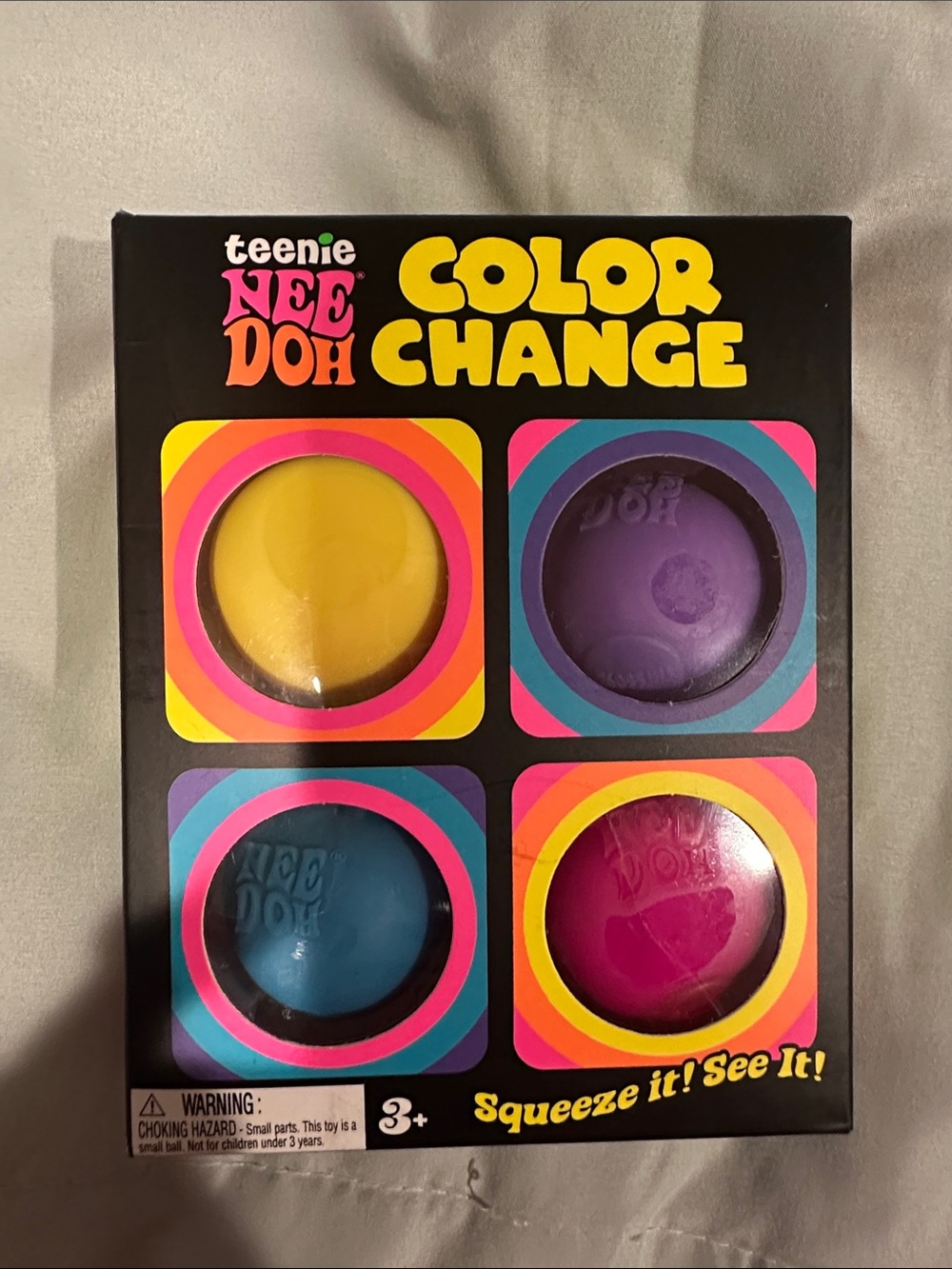 Needoh Color Change 4 pack -Yellow, Purple, Blue, Pink